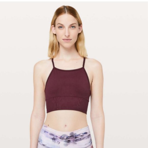 Lululemon Ebb To Street Bra Long Line Dark Adobe - Picture 2 of 9